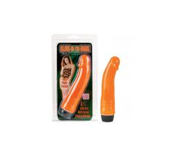 Glow in the Dark Vibrating Jelly Dildo-Orange